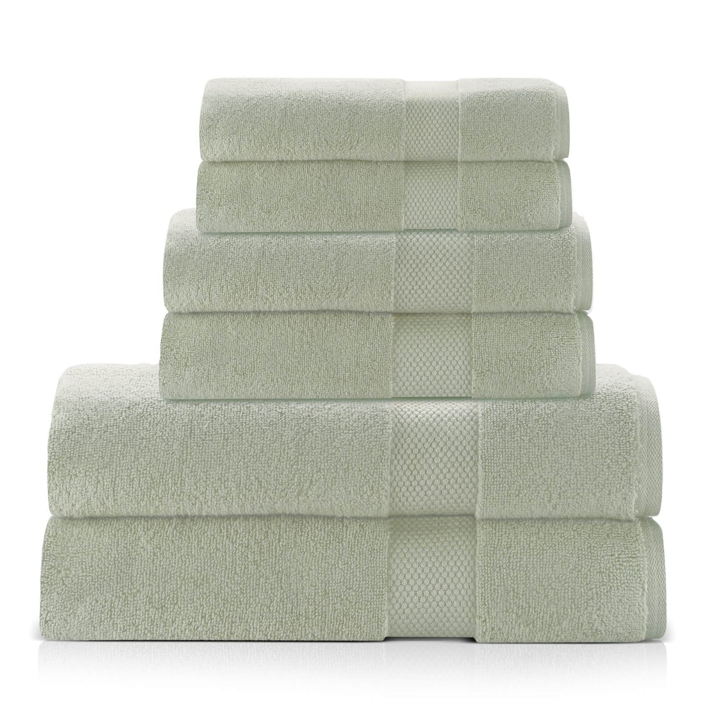 Single Stripe Zero-Twist Towel Set – 6-Piece Quick Dry Towels with Elegant Minimalist Finish