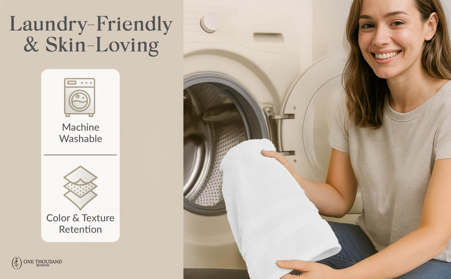 Single Stripe Zero-Twist Towel Set – 6-Piece Quick Dry Towels with Elegant Minimalist Finish
