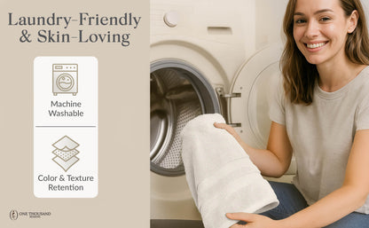 Triple Stripe Zero-Twist Towel Set – 6-Piece Luxury Cotton for Spa-Like Comfort