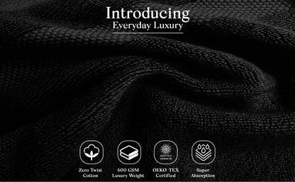 Triple Stripe Zero-Twist Towel Set – 6-Piece Luxury Cotton for Spa-Like Comfort
